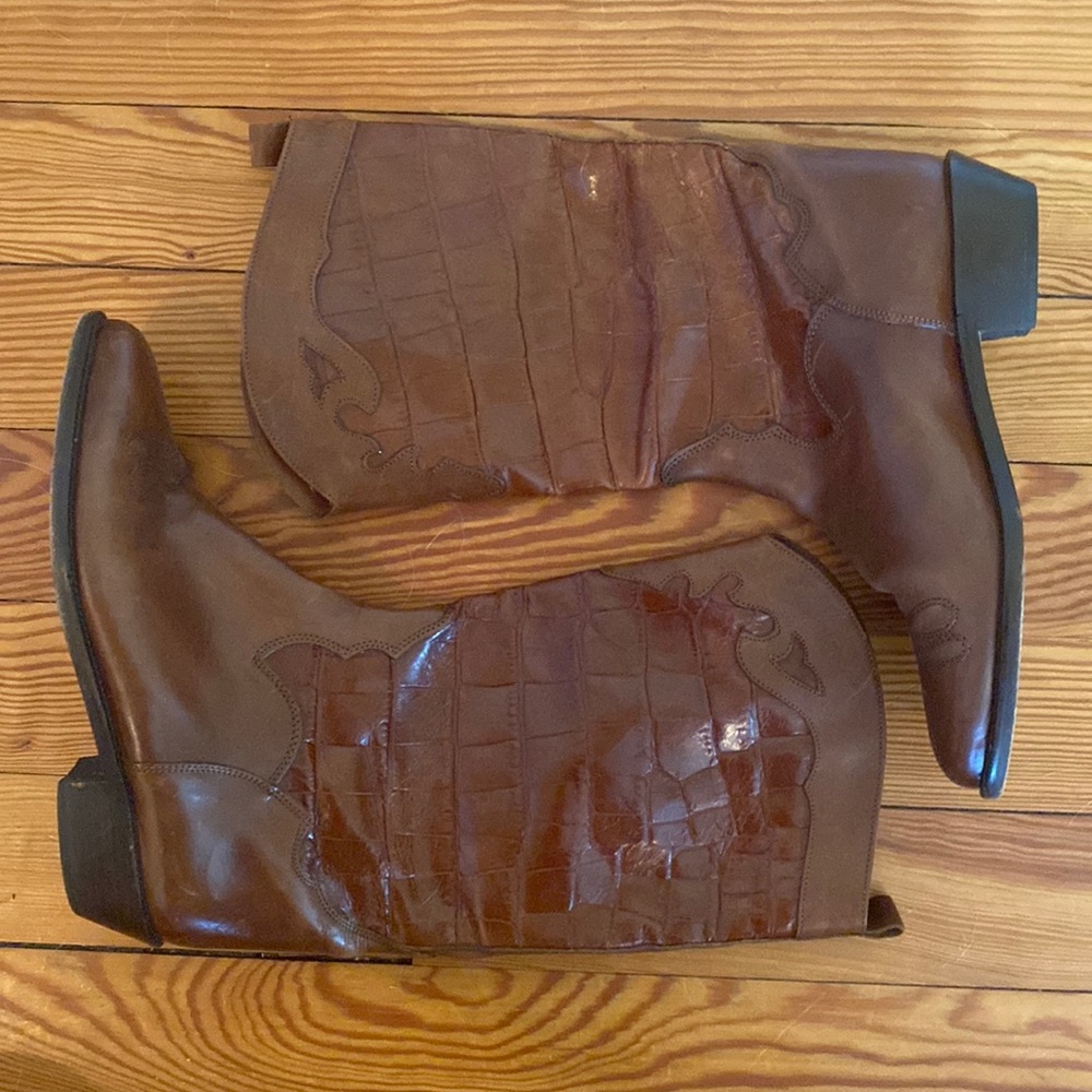 Joan & David western-style tall leather boots